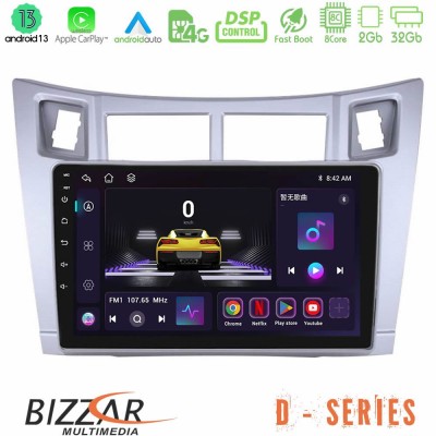 Bizzar D Series Toyota Yaris 8core Android13 2+32GB Navigation Multimedia Tablet 9