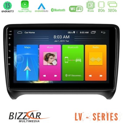 Bizzar LV Series Audi TT B7 4Core Android 13 2+32GB Navigation Multimedia Tablet 9