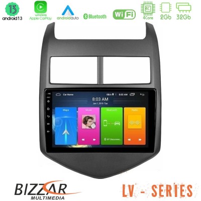 Bizzar LV Series Chevrolet Aveo 2011-2017 4Core Android 13 2+32GB Navigation Multimedia Tablet 9