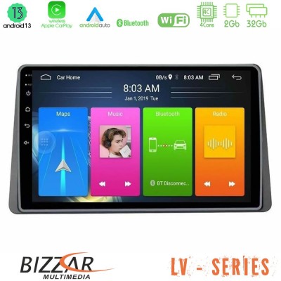 Bizzar LV Series Dacia Duster 2019-> 4core Android 13 2+32GB Navigation Multimedia Tablet 9