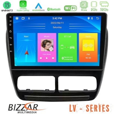 Bizzar LV Series Fiat Doblo / Opel Combo 2010-2014 4Core Android 13 2+32GB Navigation Multimedia Tablet 9