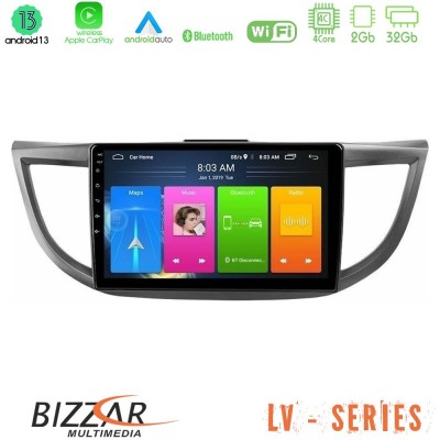 Bizzar LV Series Honda CRV 2012-2017 4Core Android 13 2+32GB Navigation Multimedia Tablet 9