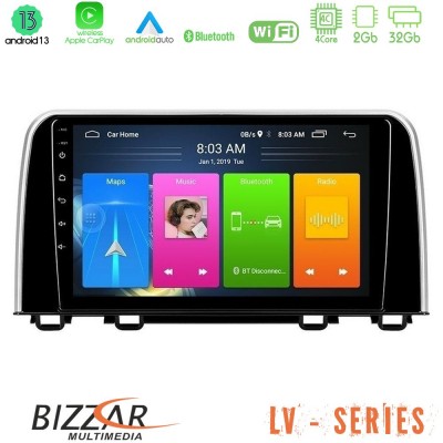 Bizzar LV Series Honda CR-V 2019->4Core Android 13 2+32GB Navigation Multimedia Tablet 10
