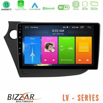 Bizzar LV Series Honda Insight 2009-2015 4core Android 13 2+32GB Navigation Multimedia Tablet 9