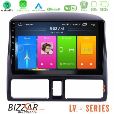 Bizzar LV Series Honda CRV 2002-2006 4Core Android 13 2+32GB Navigation Multimedia Tablet 9