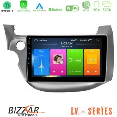 Bizzar LV Series Honda Jazz 2009-2013 4Core Android 13 2+32GB Navigation Multimedia Tablet 10
