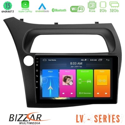 Bizzar LV Series Honda Civic 4Core Android 13 2+32GB Navigation Multimedia Tablet 9