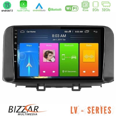 Bizzar LV Series Hyundai Kona 2018-2023 4Core Android 13 2+32GB Navigation Multimedia Tablet 9