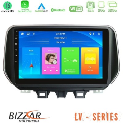 Bizzar LV Series Hyundai Tucson 2019-> 4Core Android 13 2+32GB Navigation Multimedia Tablet 9
