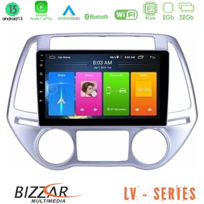 Bizzar LV Series Hyundai i20 2012-2014 4Core Android 13 2+32GB Navigation Multimedia Tablet 9