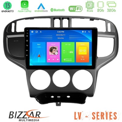Bizzar LV Series Hyundai Matrix 2001-2010 4Core Android 13 2+32GB Navigation Multimedia Tablet 9