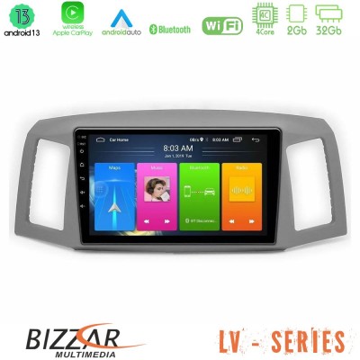 Bizzar LV Series Jeep Grand Cherokee 2005-2007 4core Android 13 2+32GB Navigation Multimedia Tablet 10