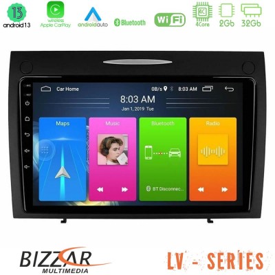 Bizzar LV Series Mercedes SLK Class 4Core Android 13 2+32GB Navigation Multimedia Tablet 9