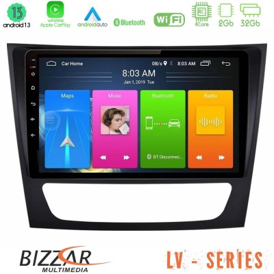 Bizzar LV Series Mercedes E Class / CLS Class 4Core Android 13 2+32GB Navigation Multimedia Tablet 9