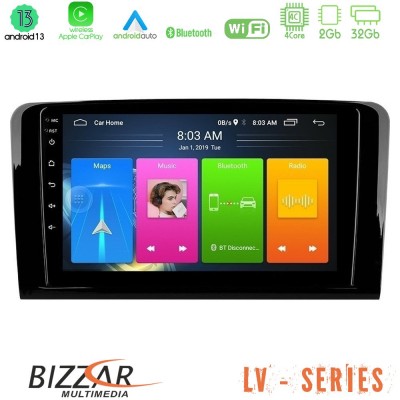 Bizzar LV Series Mercedes ML/GL Class 4Core Android 13 2+32GB Navigation Multimedia Tablet 9