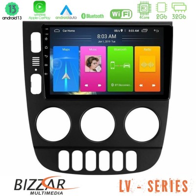Bizzar LV Series Mercedes ML Class 1998-2005 4Core Android 13 2+32GB Navigation Multimedia Tablet 9