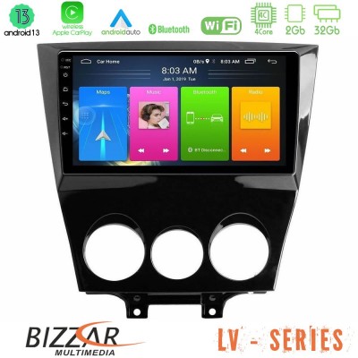 Bizzar LV Series Mazda RX8 2008-2012 4Core Android 13 2+32GB Navigation Multimedia Tablet 9