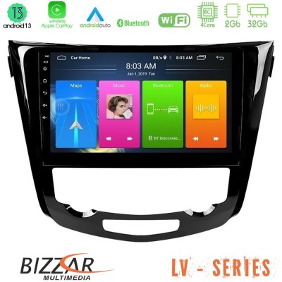Bizzar LV Series Nissan Qashqai J11 (AUTO A/C) 4Core Android 13 2+32GB Navigation Multimedia Tablet 10