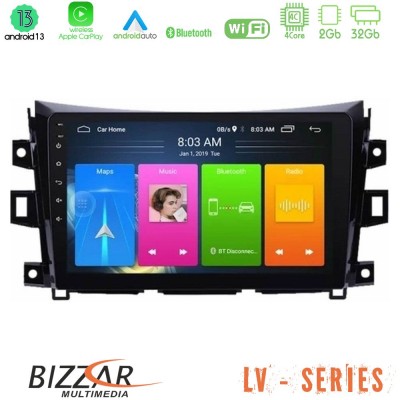 Bizzar LV Series Nissan Navara NP300 4Core Android 13 2+32GB Navigation Multimedia Tablet 9