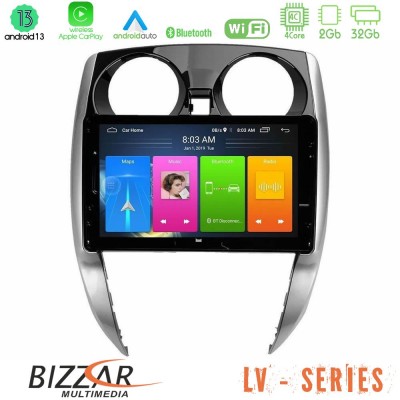 Bizzar LV Series Nissan Note 2013-2018 4core Android 13 2+32GB Navigation Multimedia Tablet 10