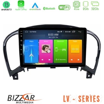 Bizzar LV Series Nissan Juke 4Core Android 13 2+32GB Navigation Multimedia Tablet 9