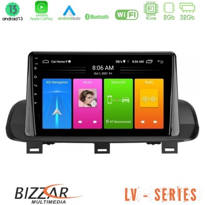 Bizzar LV Series Nissan Qashqai J12 & X-Trail T33 4Core Android 13 2+32GB Navigation Multimedia Tablet 10
