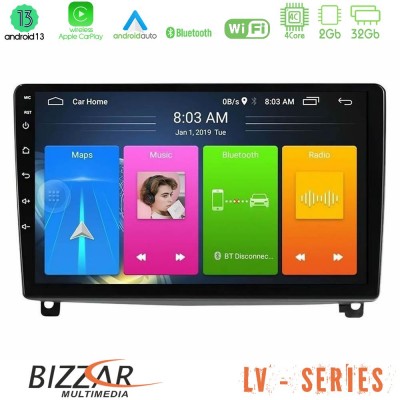 Bizzar LV Series Peugeot 407 4core Android 13 2+32GB Navigation Multimedia Tablet 9