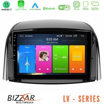 Bizzar LV Series Renault Koleos 2007-2015 4Core Android 13 2+32GB Navigation Multimedia Tablet 9