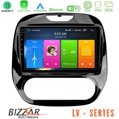 Bizzar LV Series Renault Captur 2013-2019 (Manual AC) 4Core Android 13 2+32GB Navigation Multimedia Tablet 9