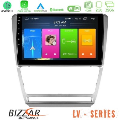 Bizzar LV Series Skoda Octavia 5 4Core Android 13 2+32GB Navigation Multimedia Tablet 10