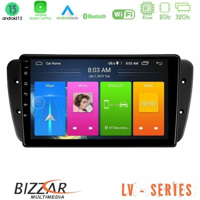 Bizzar LV Series Seat Ibiza 2008-2012 4Core Android 13 2+32GB Navigation Multimedia Tablet 9