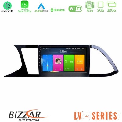 Bizzar LV Series Seat Leon 2013 – 2019 4Core Android 13 2+32GB Navigation Multimedia Tablet 9