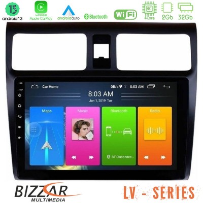 Bizzar LV Series Suzuki Swift 2005-2010 4Core Android 13 2+32GB Navigation Multimedia Tablet 10
