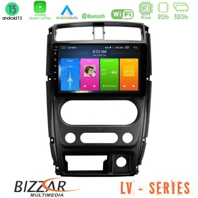 Bizzar LV Series Suzuki Jimny 2007-2017 4Core Android 13 2+32GB Navigation Multimedia Tablet 9