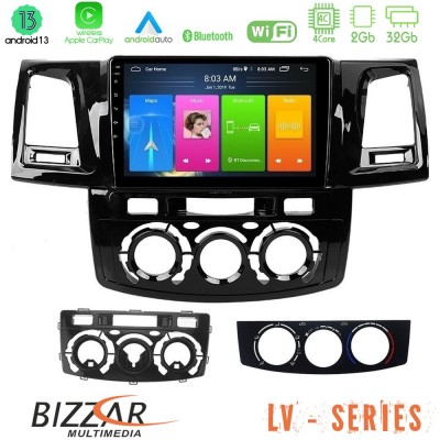 Bizzar LV Series Toyota Hilux 2007-2011 4Core Android 13 2+32GB Navigation Multimedia Tablet 9