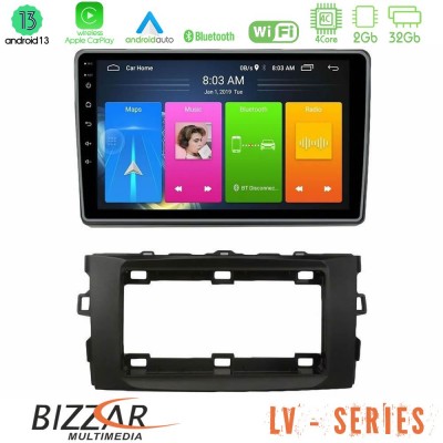 Bizzar LV Series Toyota Auris 2013-2016 4core Android 13 2+32GB Navigation Multimedia Tablet 10