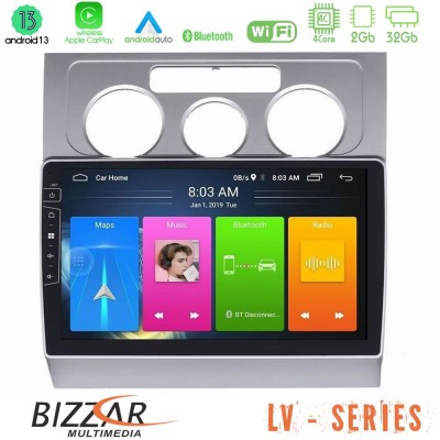 Bizzar LV Series VW Touran 2003-2011 4core Android 13 2+32GB Navigation Multimedia Tablet 10