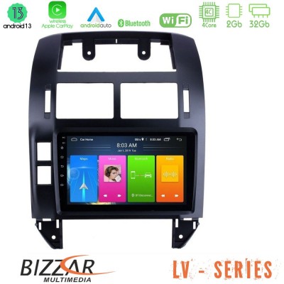 Bizzar LV Series VW Polo 2002-2008 4Core Android 13 2+32GB Navigation Multimedia Tablet 9