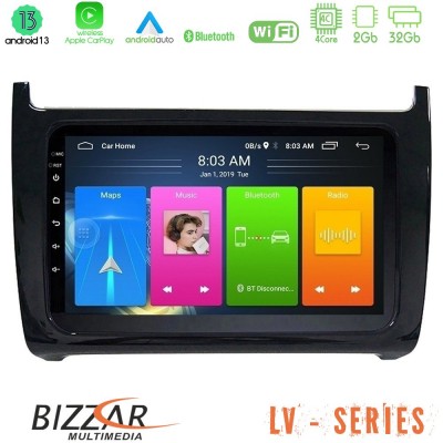 Bizzar LV Series Vw Polo 4Core Android 13 2+32GB Navigation Multimedia Tablet 9