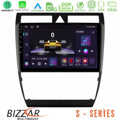 Bizzar S Series Audi A6 (C5) 1997-2004 8core Android13 6+128GB Navigation Multimedia Tablet 9