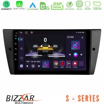 Bizzar S Series BMW 3 Series 2006-2011 8core Android13 6+128GB Navigation Multimedia Tablet 9