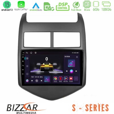 Bizzar S Series Chevrolet Aveo 2011-2017 8core Android13 6+128GB Navigation Multimedia Tablet 9