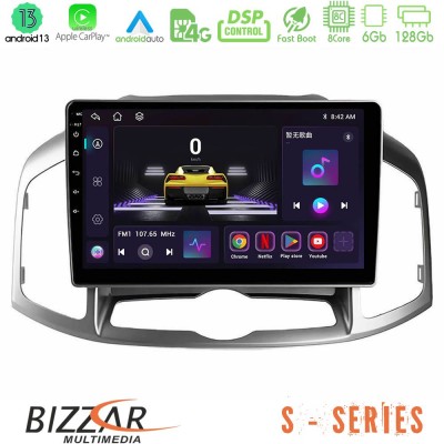 Bizzar S Series Chevrolet Captiva 2012-2016 8Core Android13 6+128GB Navigation Multimedia Tablet 9