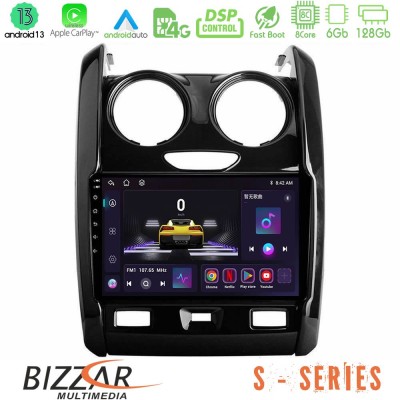 Bizzar S Series Dacia Duster 2014-2018 8Core Android13 6+128GB Navigation Multimedia Tablet 9