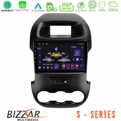 Bizzar S Series Ford Ranger 2012-2016 8core Android13 6+128GB Navigation Multimedia Tablet 9