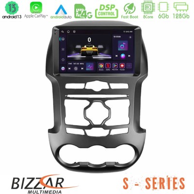 Bizzar S Series Ford Ranger 2012-2016 8Core Android13 6+128GB Navigation Multimedia Tablet 9