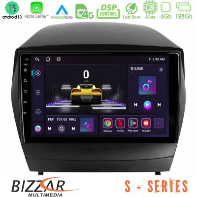 Bizzar S Series Hyundai IX35 Auto A/C 8core Android13 6+128GB Navigation Multimedia Tablet 9