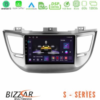 Bizzar S Series Hyundai Tucson 2015-2018 8Core Android13 6+128GB Navigation Multimedia Tablet 9