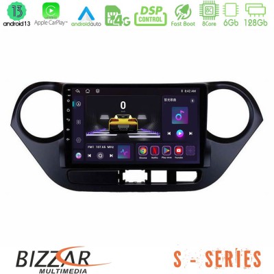 Bizzar S Series Hyundai i10 2014-2020 8core Android13 6+128GB Navigation Multimedia Tablet 9