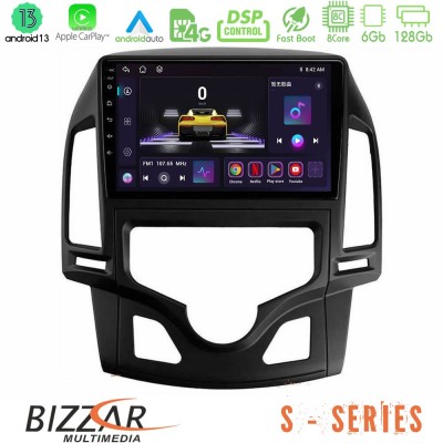 Bizzar S Series Hyundai i30 2007-2012 Auto A/C 8core Android13 6+128GB Navigation Multimedia Tablet 9